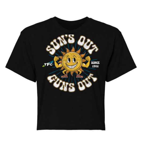 SUNS OUT GUNS OUT - WOMEN'S CROP T-SHIRT - $W6HBU4$ Thumbnail
